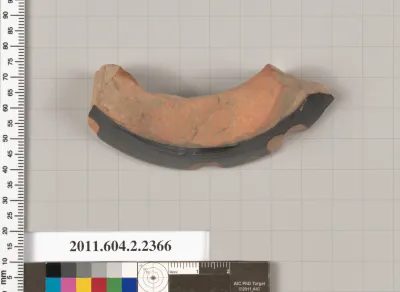 Terracotta fragment of a psykter (vase for cooling wine)?