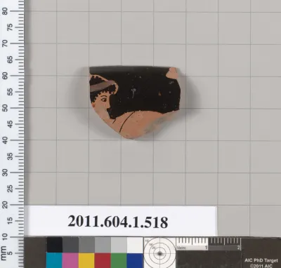 Terracotta rim fragment of a kylix (drinking cup)