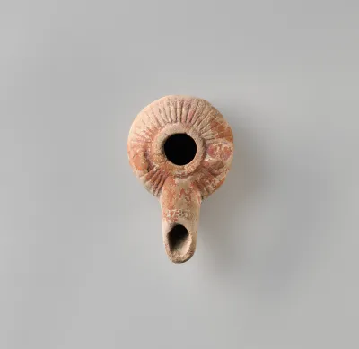 Terracotta oil lamp