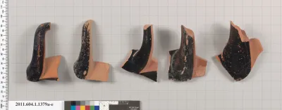 Terracotta fragments of kylikes (drinking cups)