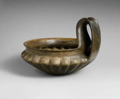 Terracotta kyathos (single-handled cup)