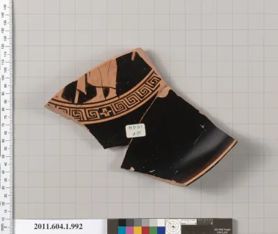 Terracotta fragment of a kylix (drinking cup)