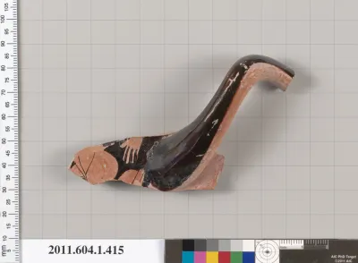 Terracotta fragment of a kylix (drinking cup)