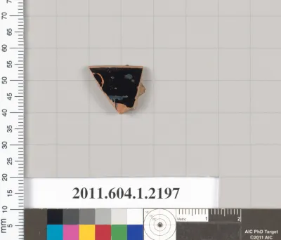 Terracotta rim fragment of a kylix (drinking cup)