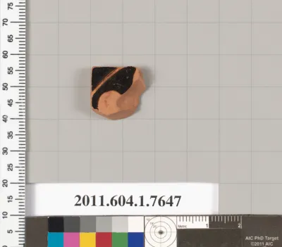 Terracotta fragment of a kylix (drinking cup)