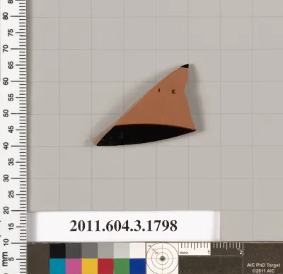 Terracotta fragment of a kylix: Lip cup (drinking cup)