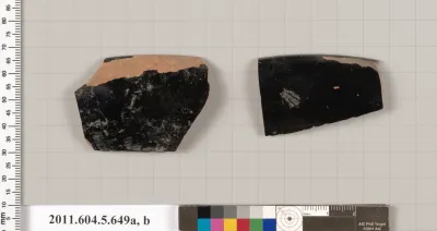 Terracotta rim fragments of kylikes (drinking cups)