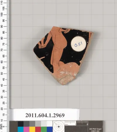 Terracotta fragment of a kylix (drinking cup)