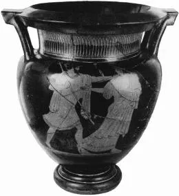 KRATER, COLUMN (ATHENIAN, RED-FIGURE)
