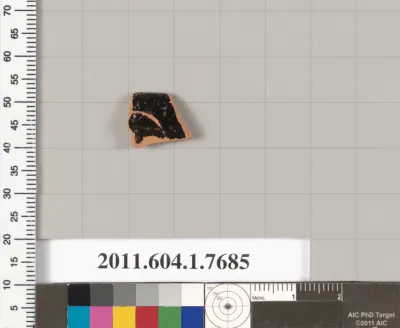 Terracotta rim fragment of a kylix (drinking cup)