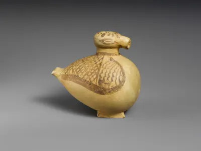 Terracotta vase in the shape of a bird