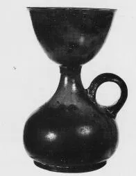 LEKYTHOS, SQUAT (ITALIOTE, BLACK GLAZE)