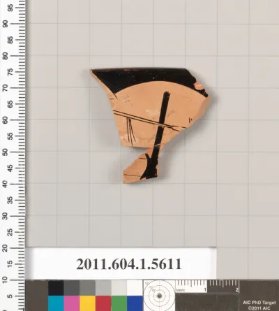 Terracotta rim fragment of a kylix (drinking cup)