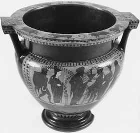KRATER, COLUMN (ATHENIAN, BLACK-FIGURE)