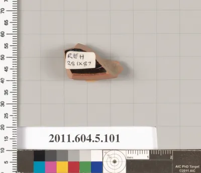 Terracotta fragment of a stemless kylix (drinking cup)?