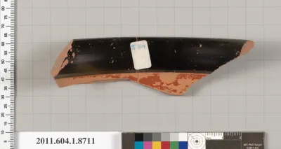 Terracotta fragment of a kylix (drinking cup)