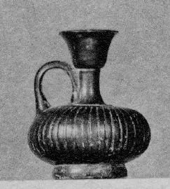 LEKYTHOS, SQUAT (ATHENIAN, BLACK GLAZE)