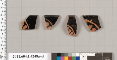 Terracotta rim fragments of kylikes (drinking cups)