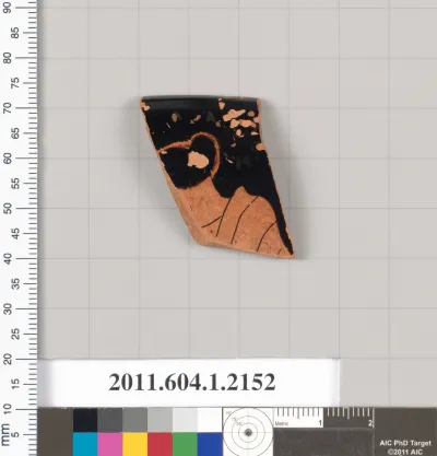 Terracotta rim fragment of a kylix (drinking cup)