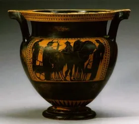 KRATER, COLUMN (ATHENIAN, BLACK-FIGURE)