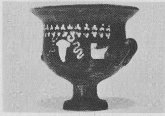 KRATER (SOUTH ITALIAN, GNATHIAN, BLACK GLAZE)