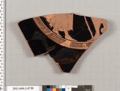 Terracotta fragment of a kylix (drinking cup)