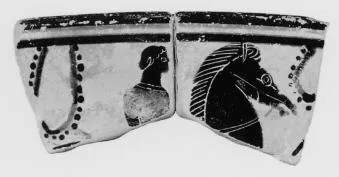 CUP, FRAGMENT (ATHENIAN, BLACK-FIGURE)
