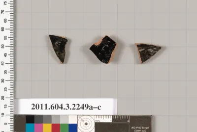 Terracotta fragments of kylikes (drinking cups)