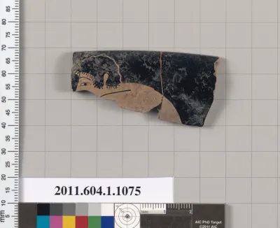 Terracotta rim fragment of a kylix (drinking cup)