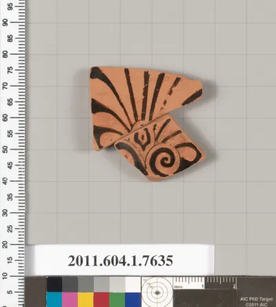 Terracotta fragment of a kylix (drinking cup)