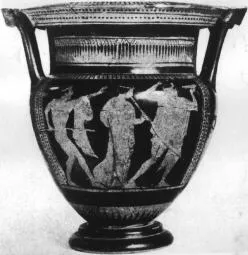 KRATER, COLUMN (ATHENIAN, RED-FIGURE)