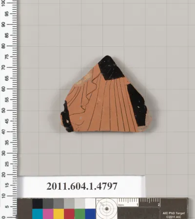 Terracotta fragment of a kylix (drinking cup)