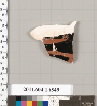 Terracotta fragment of a kylix (drinking cup)