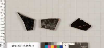 Terracotta fragments of kylikes (drinking cups)
