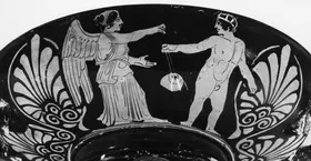 CUP, STEMLESS (ATHENIAN, RED-FIGURE)