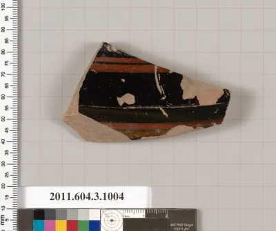 Terracotta fragment of lekanis (covered dish)?