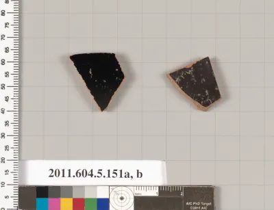 Terracotta fragments of kylikes (drinking cups)