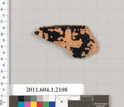 Terracotta rim fragment of a kylix (drinking cup)