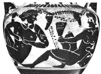 AMPHORA, NECK (ATHENIAN, BLACK-FIGURE)