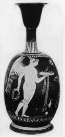 LEKYTHOS, SQUAT (SOUTH ITALIAN, GNATHIAN, BLACK GLAZE)