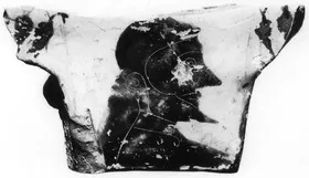 KRATER, COLUMN, FRAGMENT (ATHENIAN, BLACK-FIGURE)