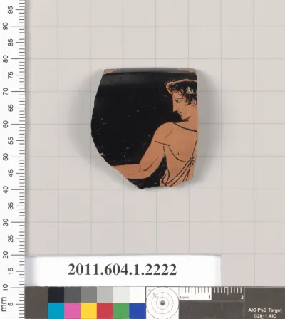 Terracotta rim fragment of a kylix (drinking cup)