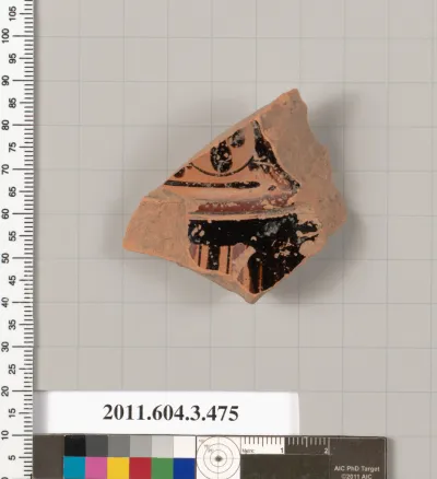 Terracotta fragment of a Panathenaic prize amphora