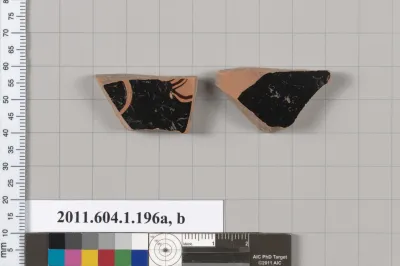 Terracotta fragments of a kylix (drinking cup)