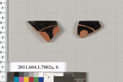 Terracotta rim fragments of kylikes (drinking cups)