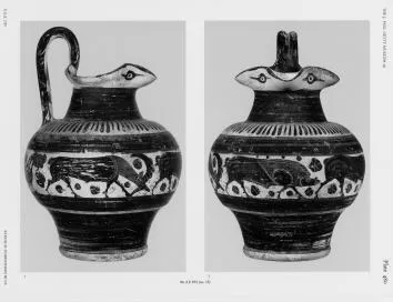 OINOCHOE (ETRUSCO-CORINTHIAN, BLACK-FIGURE)