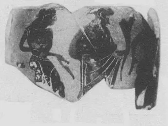 LEKYTHOS, FRAGMENT (ATHENIAN, BLACK-FIGURE)