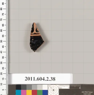 Terracotta fragment of a psykter (vase for cooling wine)