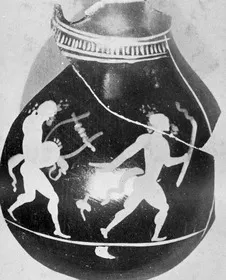 CHOUS, FRAGMENT (ATHENIAN, RED-FIGURE)