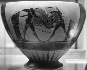 KRATER, COLUMN, FRAGMENT (ATHENIAN, BLACK-FIGURE)